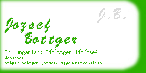 jozsef bottger business card